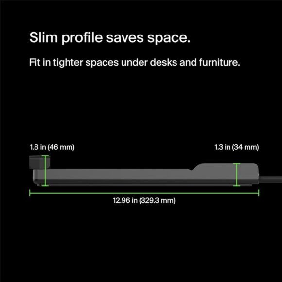 12-Outlet Surge Protector Power Strip w/ 12 AC Outlets & 8ft Flat Plug - Picture 5 of 7